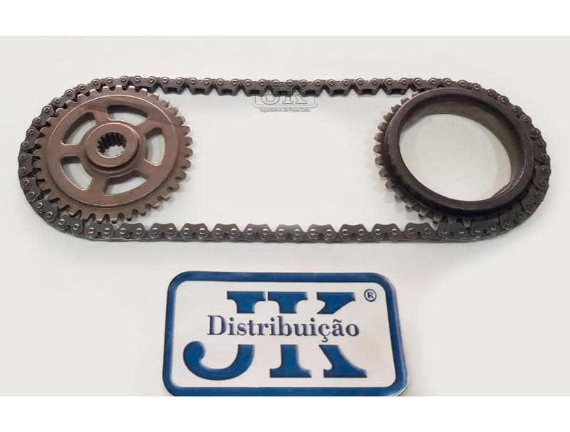 KIT COM 2 ENGRENAGENS E 1 CORRENTE DA BOMBA DE ÓL — Frente
